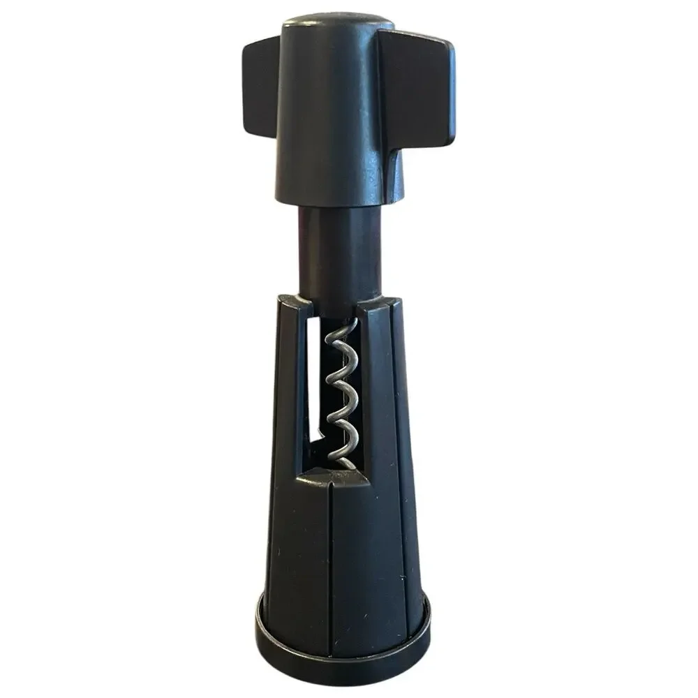 PAMPERED CHEF Wine Bottle Corkscrew Opener Black RETIRED 2155